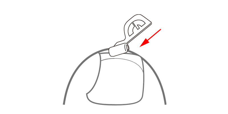巻き爪クイックケア- ケアクリップ装着の仕方2